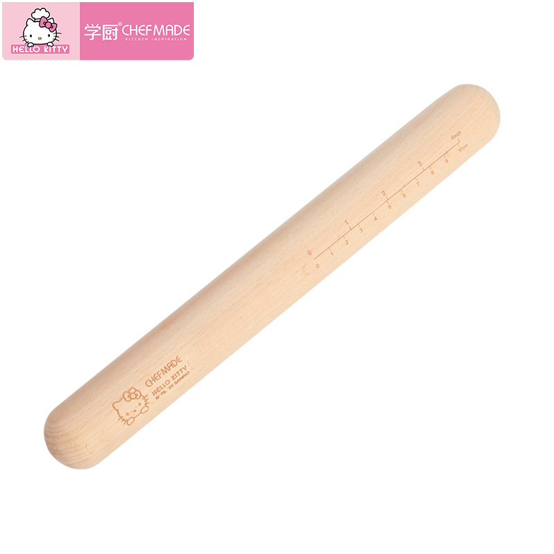 学厨 Hello Kitty 擀面杖压面棍实木擀面棍 黄油面包披萨饼饺子皮 烘焙工具KT7099