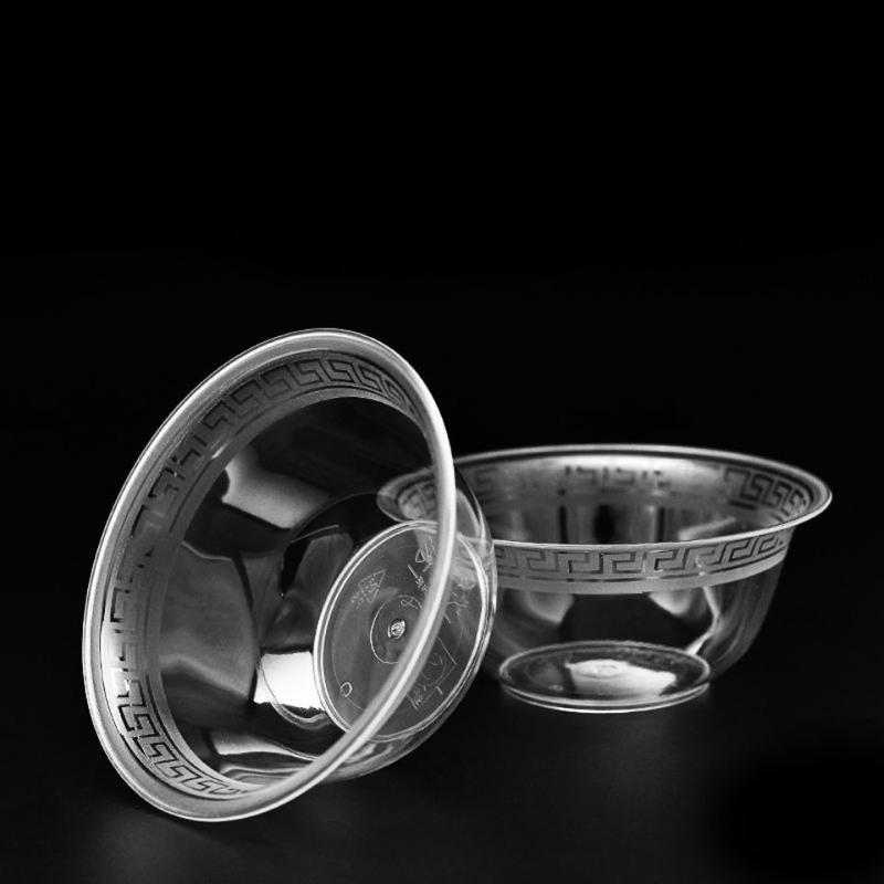 航空水晶250毫升碗20个一次性碗批发塑料家用碗航空水晶碗硬质加厚耐