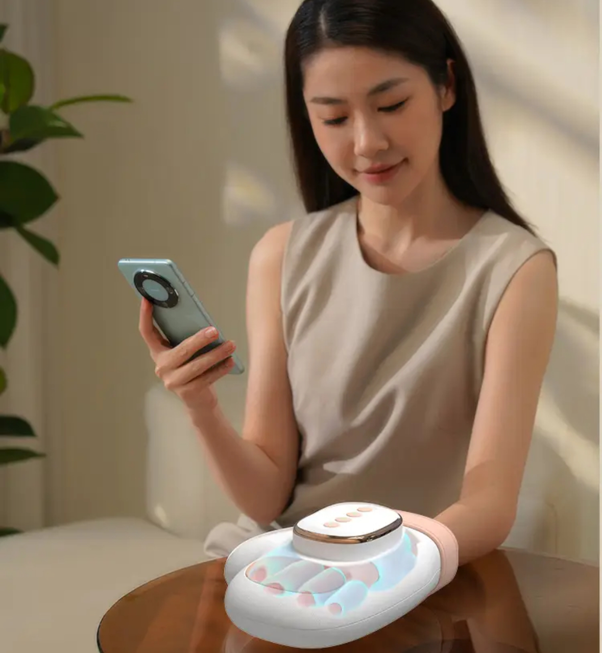 和正手部按摩器手指腱鞘手腕关节电动按摩仪手掌心热敷气囊揉捏生日礼物送父母长辈新年礼物送男女朋友