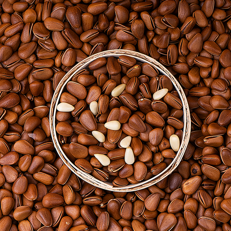 黄金果农开口松子300克罐装健康零食干果精选松子自然原香营养美味高清大图