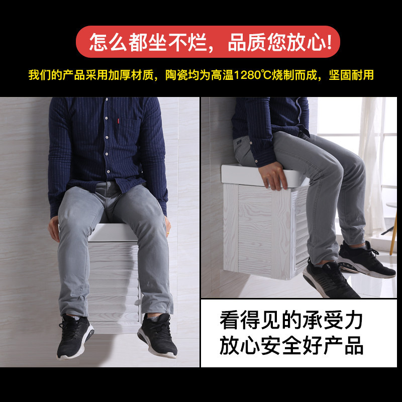 苏宁放心购洗脸盆卫生间洗漱柜组合小户型家用简易挂墙式一体洗手盆面池陶瓷A-STYLE