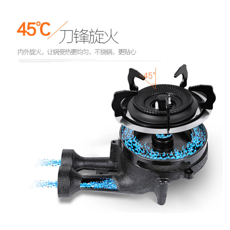 爱贝尔(IBELL) A-601嵌入式煤气炉 大火力双灶 猛火燃气灶台嵌两用灶 易清洁钢化玻璃纯铜款天然气