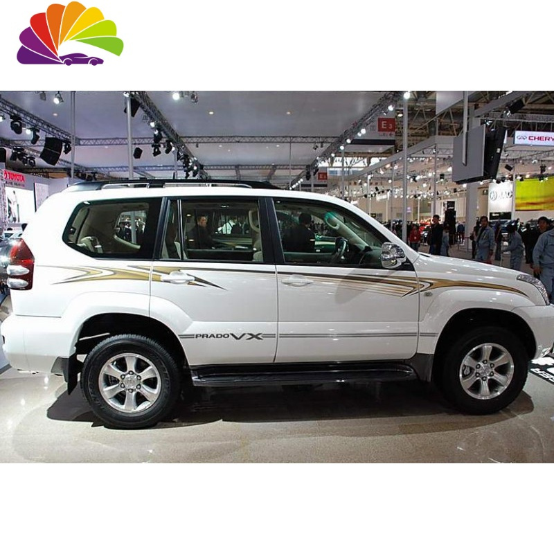 舒适主义03-09款丰田霸道车贴 老款普拉多车身彩条改装腰线拉花装饰