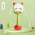 婴幼儿玩具手摇铃铛新生的儿0到3个月宝宝拨浪鼓安抚小沙锤可啃咬 拨浪鼓--星空蓝