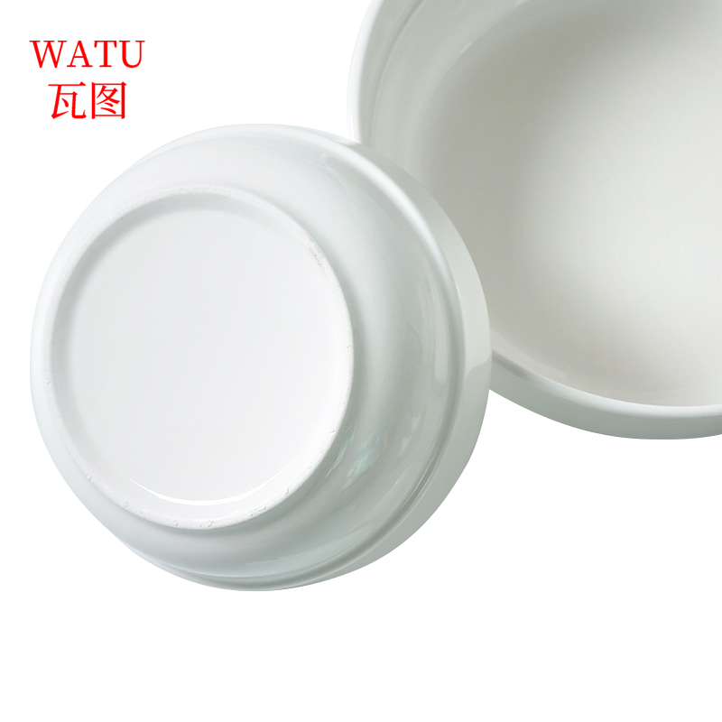瓦图(WATU) 陶瓷面碗 陶瓷汤碗 沙拉拉面汤碗泡面碗 10个装高清大图