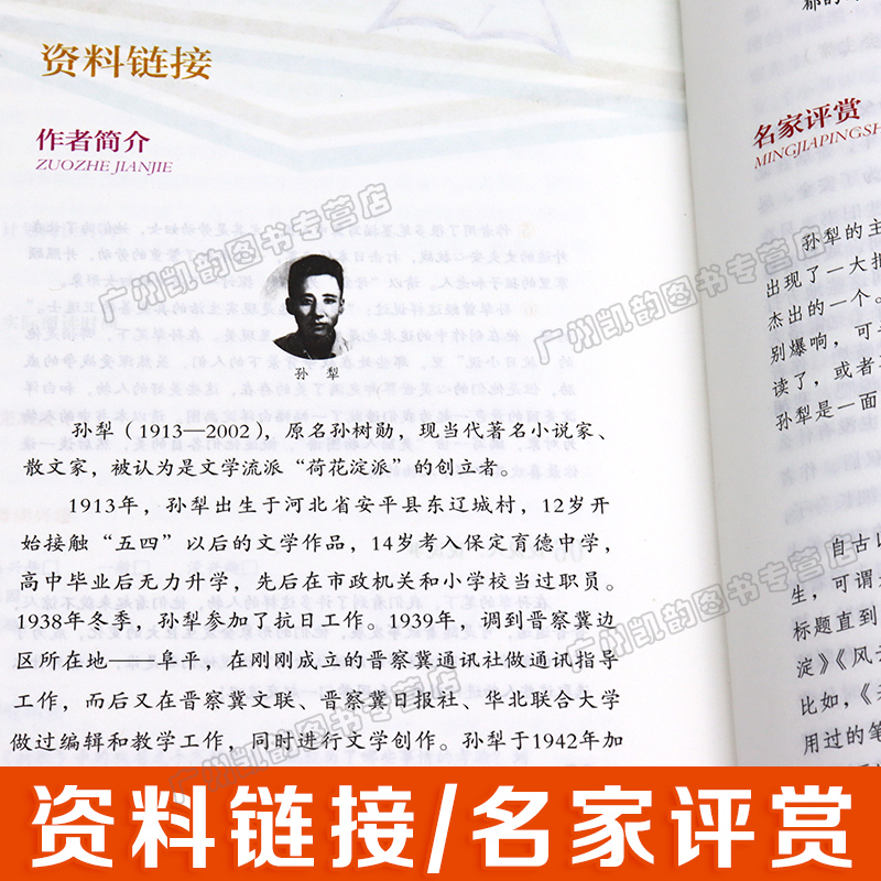 [正版]白洋淀纪事人民教育出版社 七年级上册 原著初中生孙犁 人教版文学初中语文阅读丛书 军事小说白洋淀记事白羊定7年高清大图