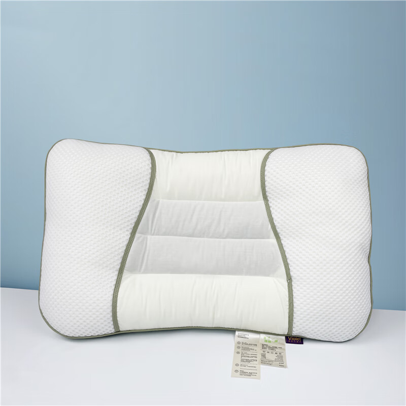 紫罗兰 决明子健康枕 40*70cm 单只 白绿混色 40cm*70cm
