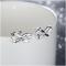 E049 Women silver plated earring 镀925纯银耳钉时尚创意耳环女