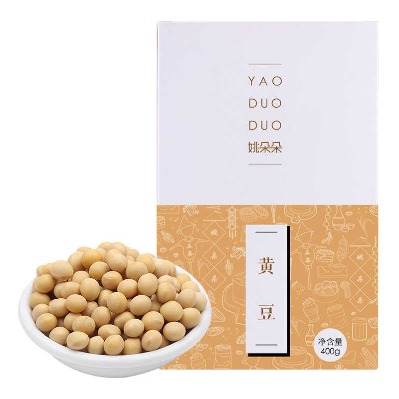 姚朵朵黄豆400g搭红豆黑豆东北粗粮五谷杂粮打豆浆专用大豆