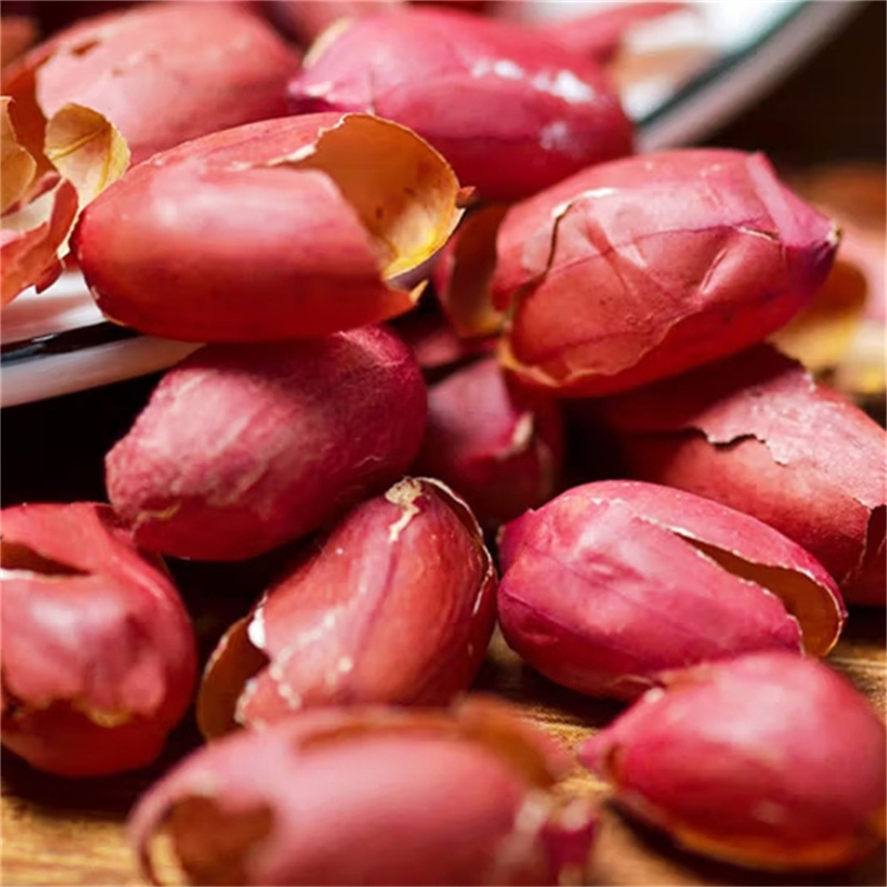 花生衣红皮新鲜红花生衣红皮花生衣粉无硫花生衣五红汤材料泡茶高清大图