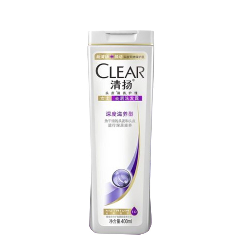 清扬(CLEAR) 女士去屑洗发露深度养护型白瓶 12X400G