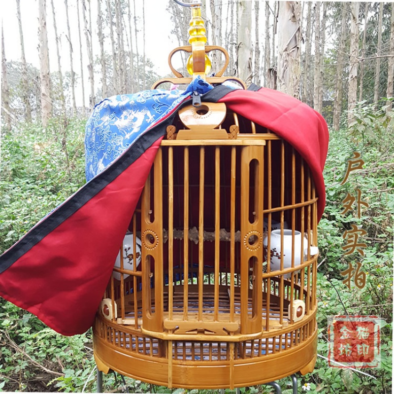 贵州凯里画眉笼手工老竹画眉鸟笼鹩哥八哥画眉生头鸟笼子配件高清大图