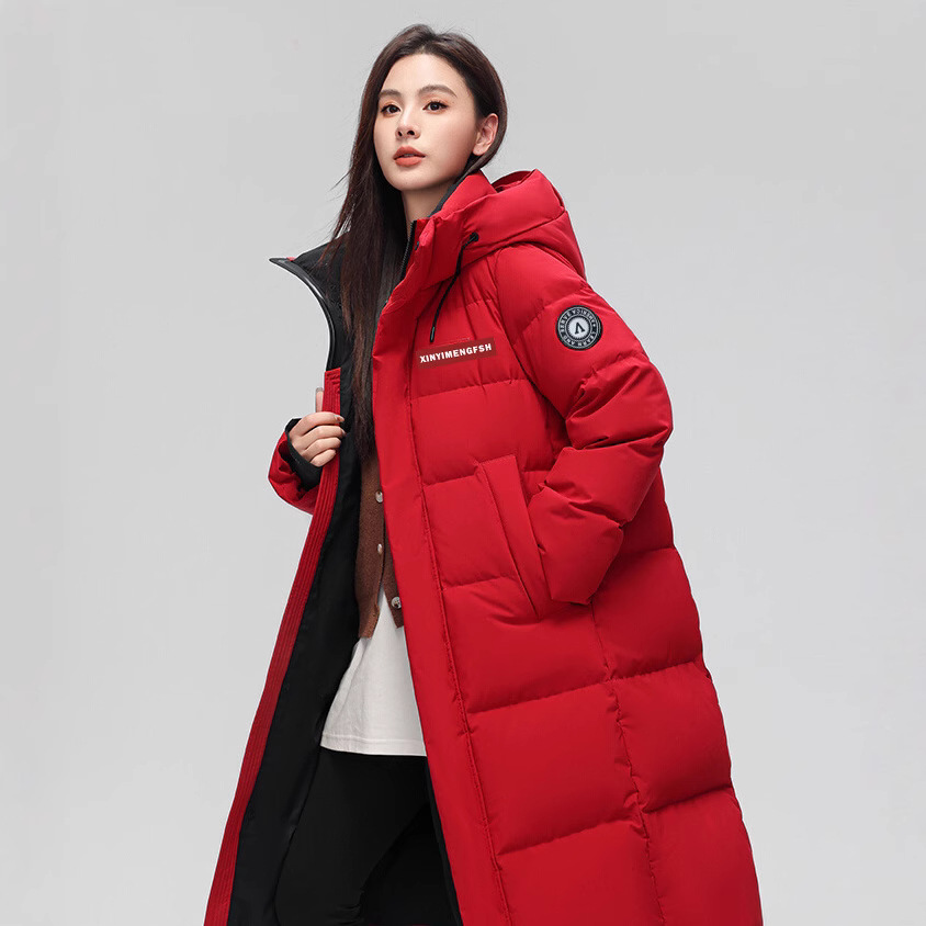 2025年冬季新品加厚长款羽绒棉服情侣男女同款立领连帽保暖宽松外高清大图