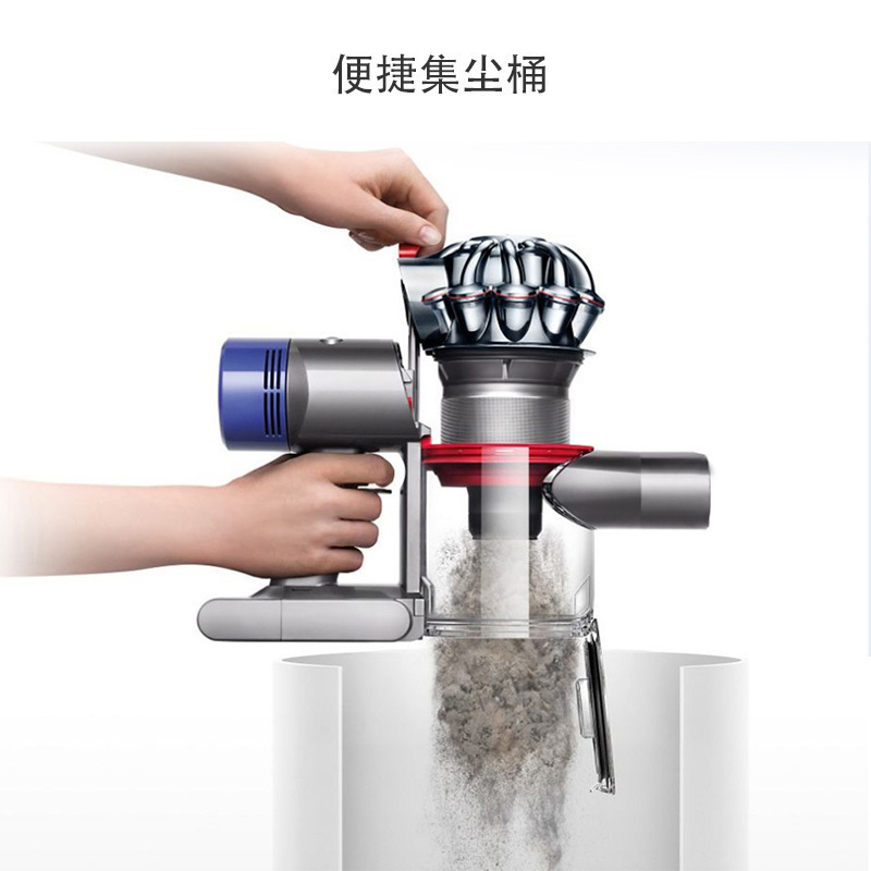 [整机过滤]戴森(DYSON) V8 Absolute 立式吸尘器干式 6吸头除尘除螨仪 0.54L尘盒 美版 灰杆