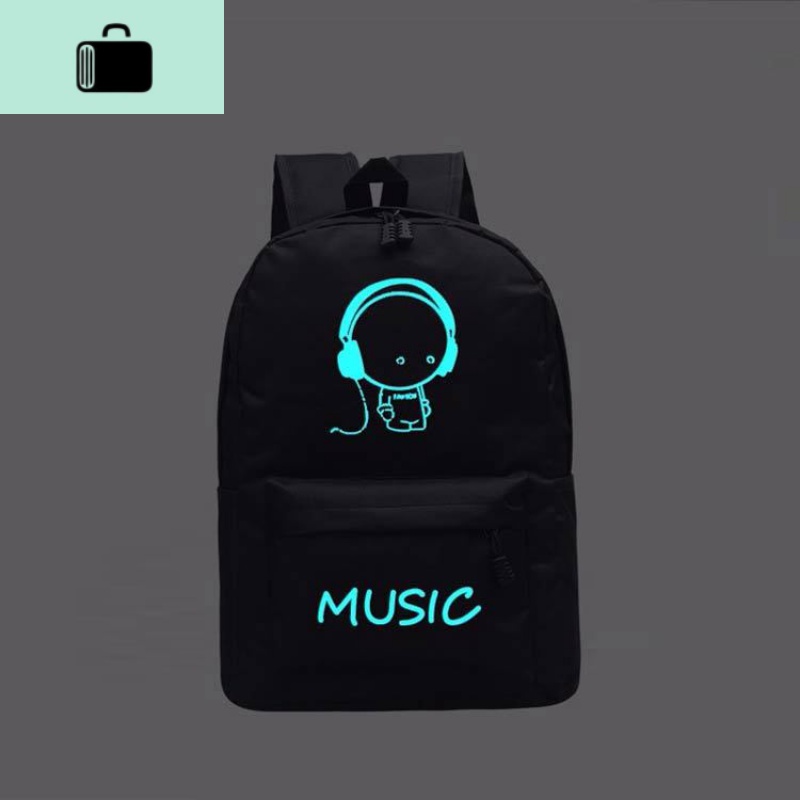 大容量初中生书包男USB夜光中学生小学高中生背包双肩包女旅行包NEW LAKE 音乐小王子中号USB双肩+线+笔袋+单肩+防雨