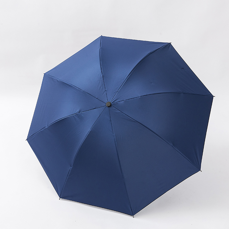 雨恋情 YLQ-01三折一键自动开收晴雨两用伞藏青色 防渗防漏 一甩即干 防水涂层