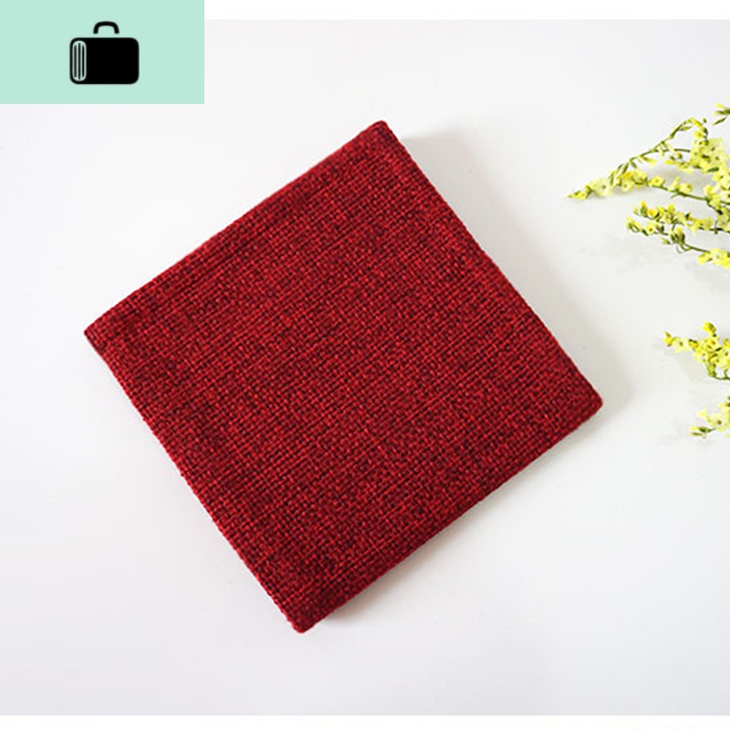 新款长款手工棉麻帆布钱夹小清新文艺复古简约男士女士长短款钱包NEW LAKE 深红（短款内里加拉链）