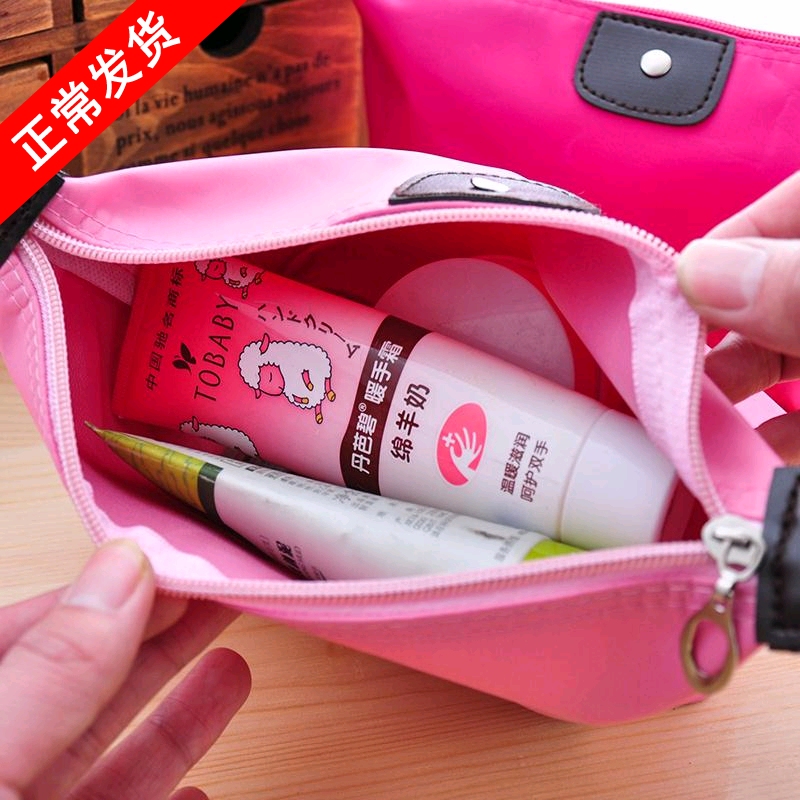 韩版简约可爱小号便携化妆品包旅行收纳包洗漱包女士手拿包洗漱袋收纳袋 三维工匠高清大图