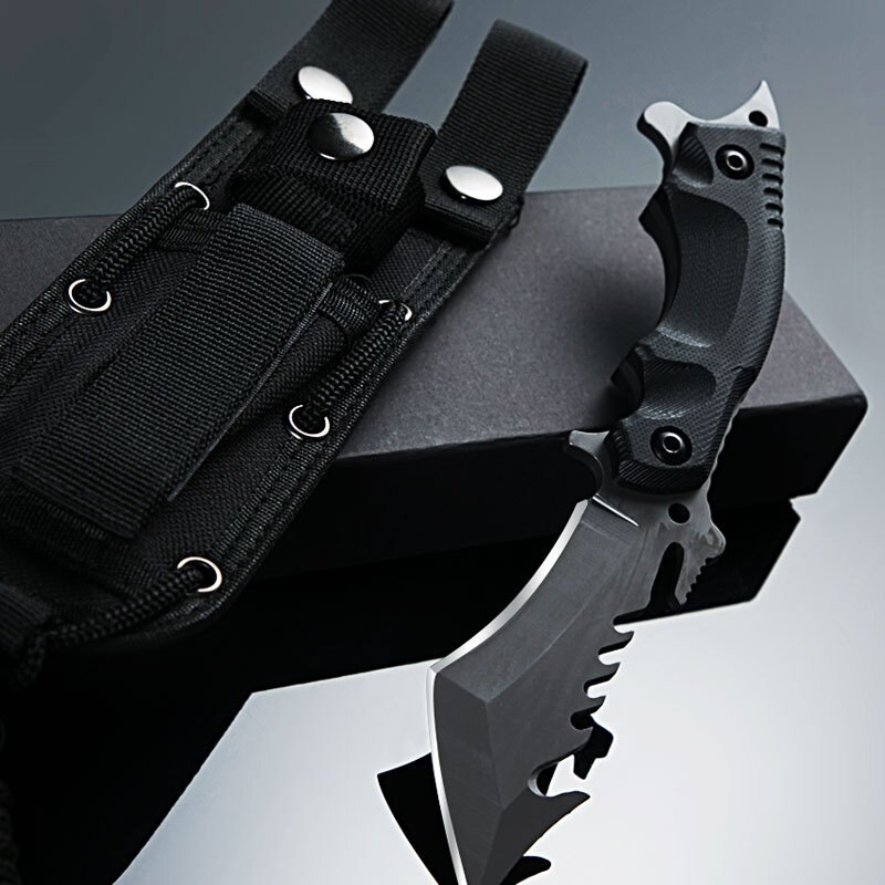 户外直刀多功能刀具便携随身小刀格斗野外生存求生防身武器