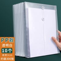 100个文件袋透明a4档案袋加厚大容量学生分类塑料防水拉链资料袋 10个装/PP文件袋 透明白