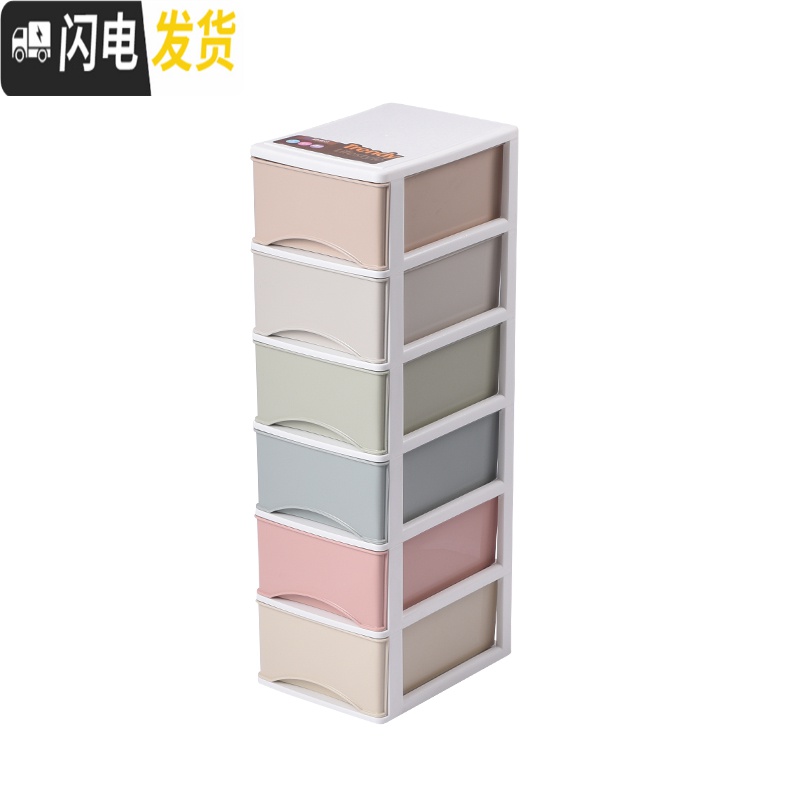 三维工匠办公桌面收纳盒简约塑料小抽屉式收纳柜书桌上学生文件杂物储物箱高清大图