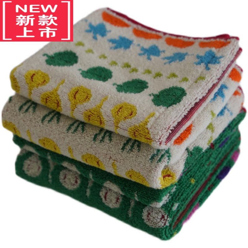 可莉允可爱蔬菜儿童毛巾洗脸面巾浴巾夏季吸水洗澡巾长绒棉方巾图片