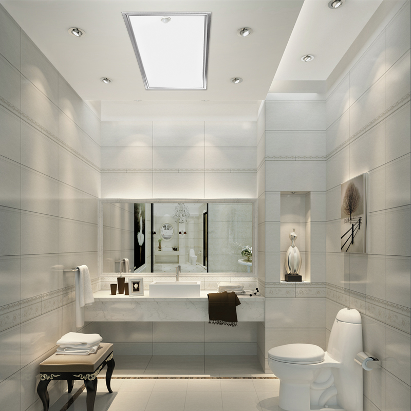 集成吊顶led智能平板灯过道卫生间闪电客浴室嵌入式人体感应声控面板