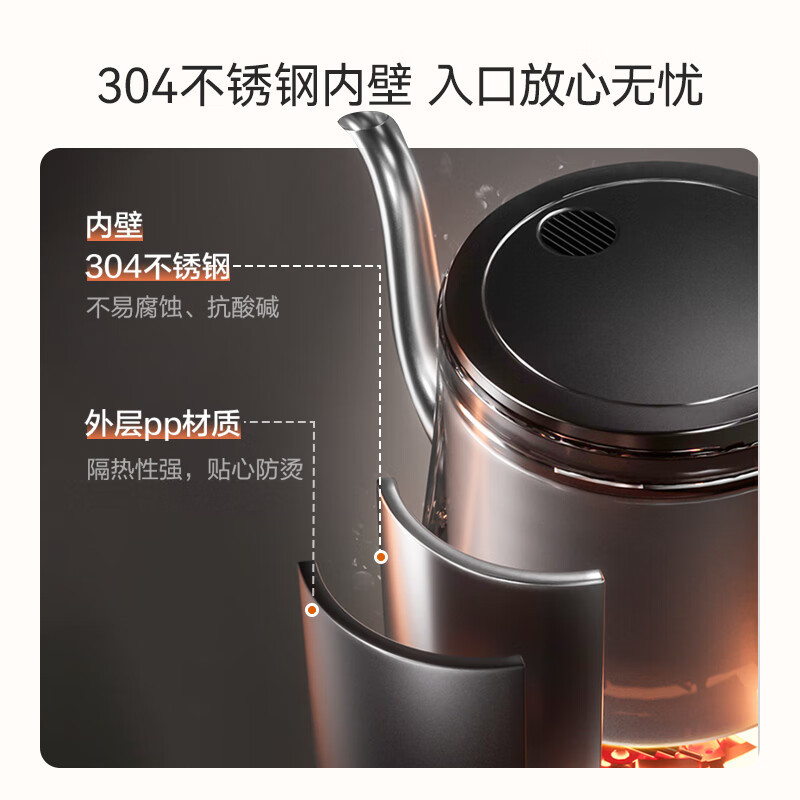 苏泊尔(SUPOR) 电热水壶 0.8L 全自动底部上水壶电热烧水壶 泡茶桌 嵌入抽水一体机茶台专用 SW-08C07高清大图