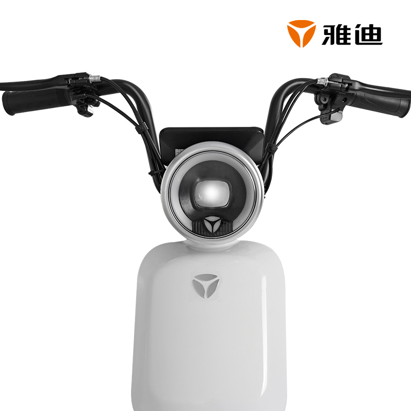 雅迪(yadea)新款欧逸升级版电动车轻便代步踏板车电瓶车男女代步车锂电轻便电动车续航60公里48V15A白