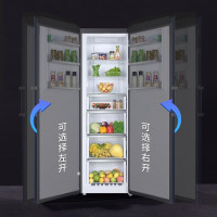 海尔(Haier)立式冰柜大容量风冷无霜家用一级能效抽屉式侧开门单门冰箱冷藏冷冻切换单温柜 664升七区精储/2台组合对