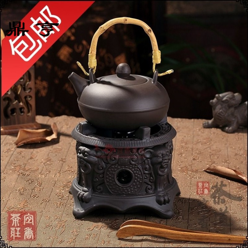 鼎亨酒精茶壶 煮茶炉 功夫茶壶烧水壶 酒精炉 煮茶器陶瓷茶壶套装