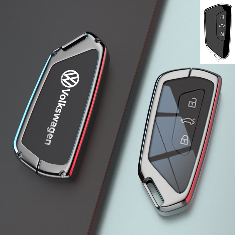 【补贴10%】大众凌渡l钥匙套CC途昂揽巡汽车全包id4高尔夫8揽境威然id3壳扣 G款黑色金属标单壳