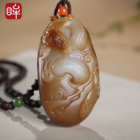 [已售]印象眸 [玉雕大师仵孟超工作室作品]和田玉吊坠 糖白玉生肖龙男女款孤品玉石挂件 送证书