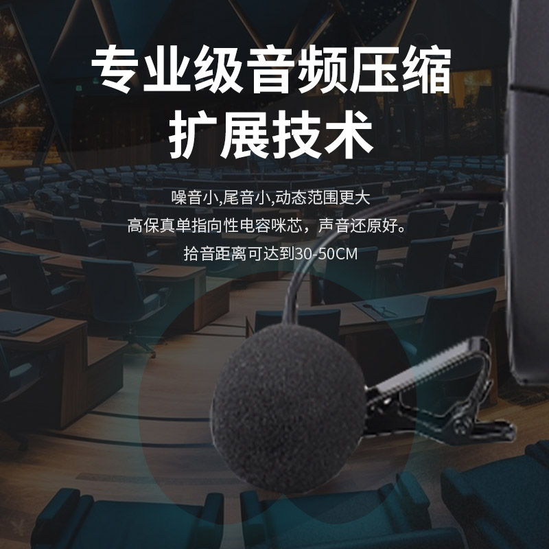 润普Runpu会议音频扩声系统 专业无线一拖四领夹麦克风话筒 UHF红外对频RP-SU34L高清大图