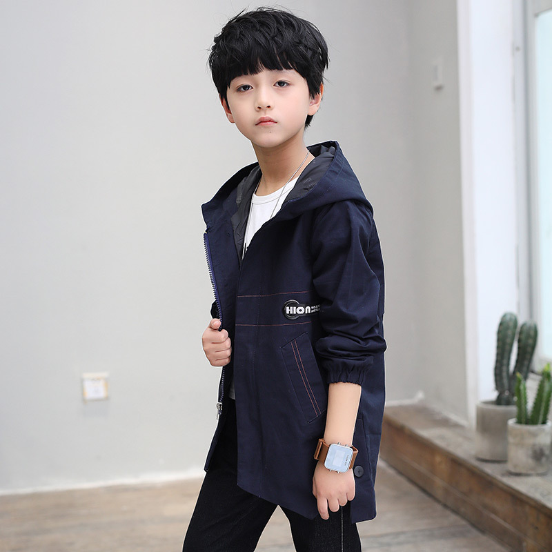 yuansu男童外套风衣2019新款春秋儿童装7中大童秋装9岁10男孩韩版12潮
