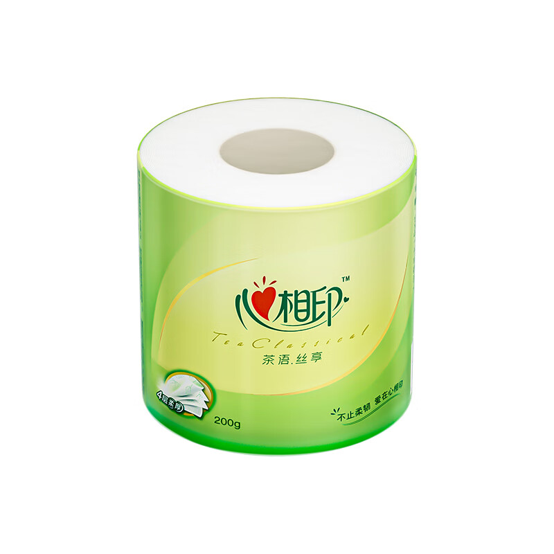 心相印 茶语丝享4层茶叶压花卷筒卫生纸 200g/卷 10卷/提 一提装 BT2610高清大图