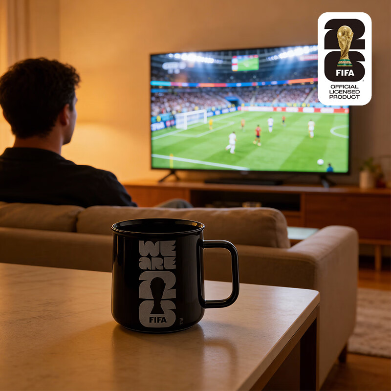 FIFA国际足联美加墨2026世界杯纪念品官方会徽陶瓷马克杯370ml正品带防伪码高清大图
