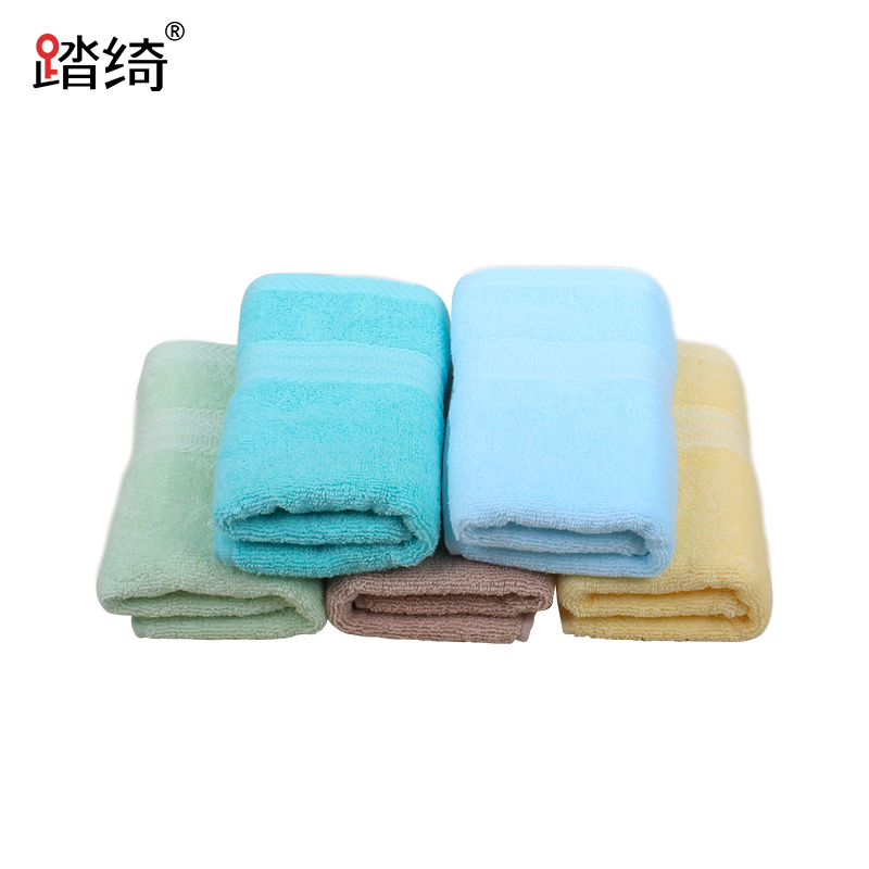 踏绮 新疆长绒棉素色缎档毛巾 34*78cm 条高清大图