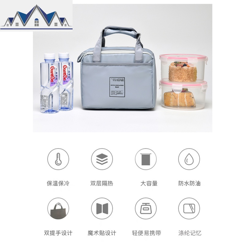 饭盒袋保温袋铝箔加厚防水便当袋手提包装餐包带饭的袋子饭包包 三维工匠收纳包高清大图