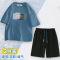 森马集团旗下GleMall新款夏天短袖t恤男潮男休闲宽松短袖套装男