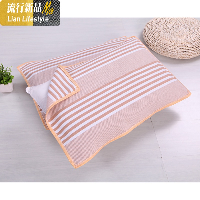 [枕巾一对装]山东老粗布枕巾加厚加大单人枕巾透气吸汗四季通用 三维工匠