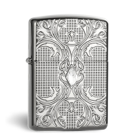 zippo打火机美国原装专柜正品 盔甲黑冰深雕花纹28956 正版代购zippo打火机防风煤油火机