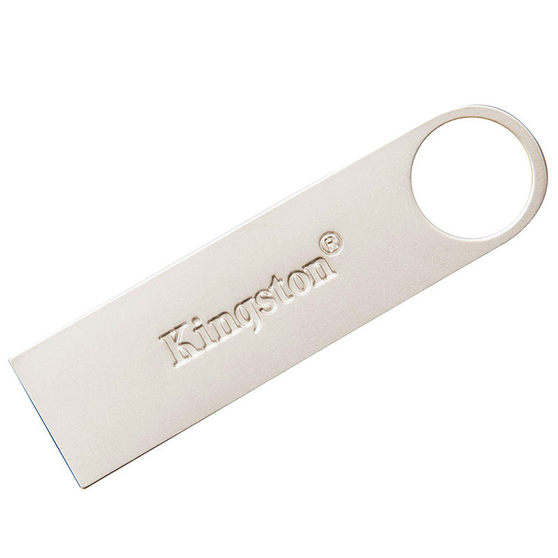金士顿(Kingston)DTSE9金属银色亮薄64G U盘(USB3.0 读速100MB)