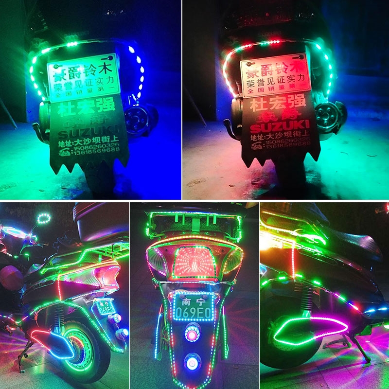 led跑马流水灯带12V低压5V高亮USB模型摩托车霓虹闪光彩灯条