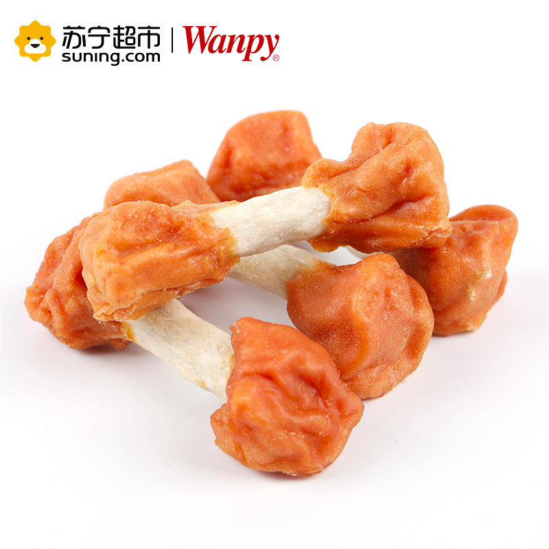 Wanpy顽皮狗零食犬用鸡肉哑铃400g训狗奖励零食狗狗肉干肉片磨牙