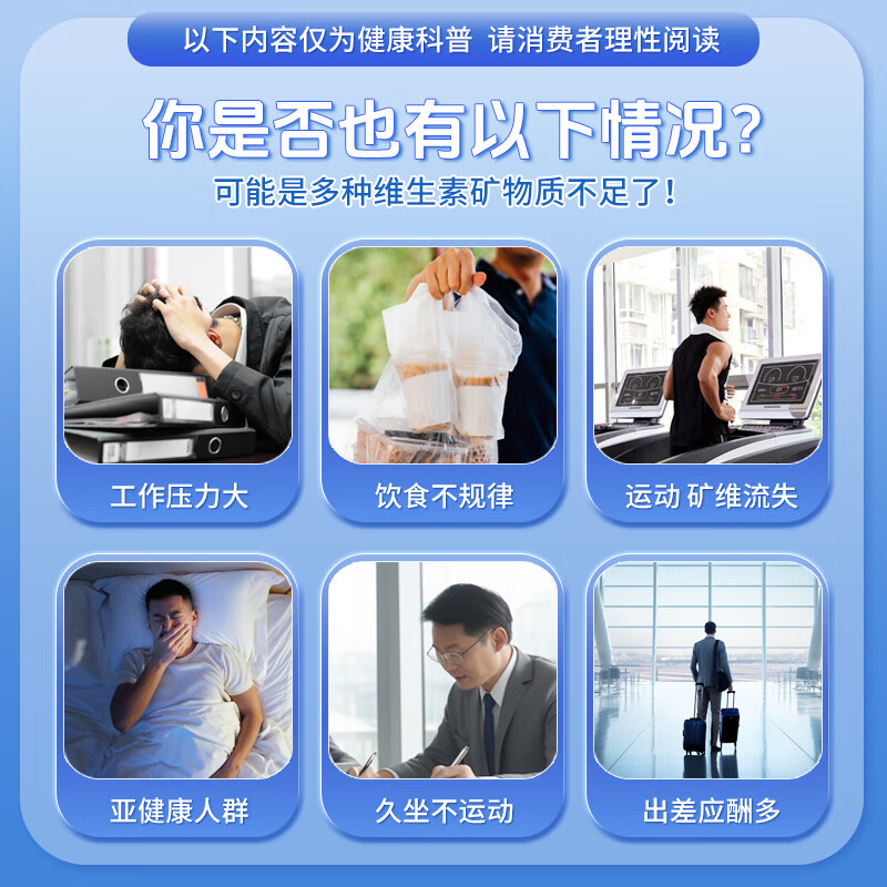 健安喜MEN’多维 多种复合维生素矿物质片60片*2 21种营养素 钙锌镁硒B族K2高清大图