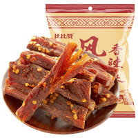 比比赞风干肉香辣味50g袋装风干手撕肉干即食猪肉类休闲小零食品小吃小酌下酒配菜追剧零食品