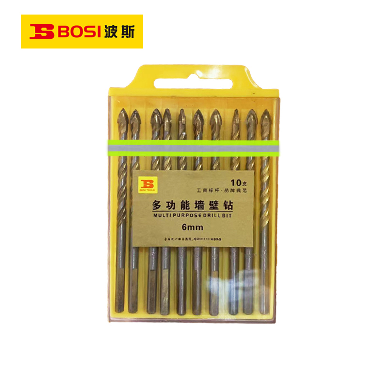 波斯(BOSI) 荧光系列多功能墙壁钻 6mm/10支 盒高清大图