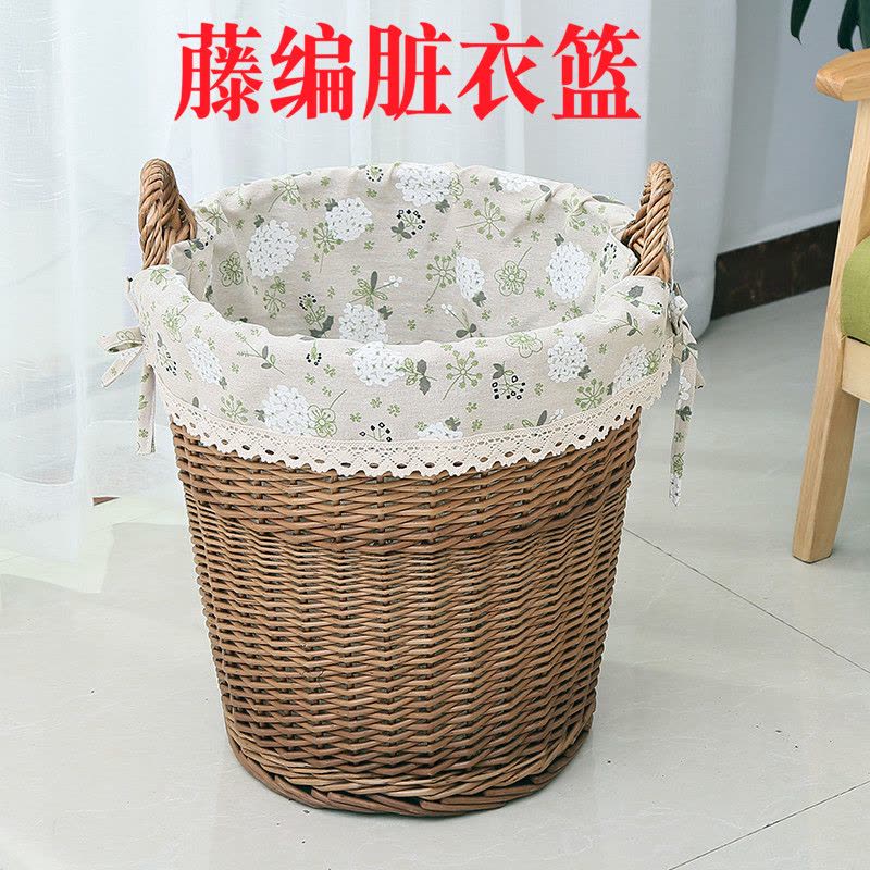 脏衣服收纳筐衣物篮家用布艺洗衣篮藤编脏衣篓大号放衣服的收纳筐图片