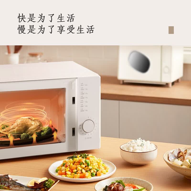 格兰仕(Galanz)复古迷你微波炉 20L平板家用 700瓦节能省电 速热P70F20N1P-PE(W0)高清大图